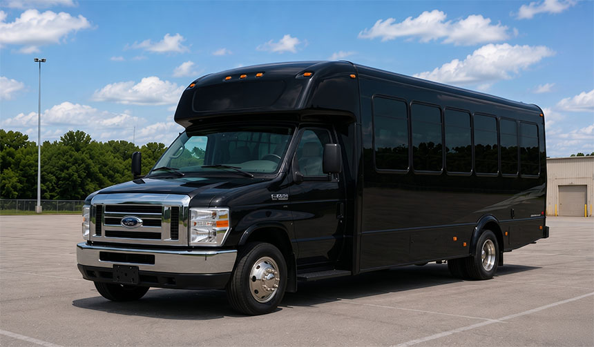 20-passenger minibus available for charter in Allen, TX